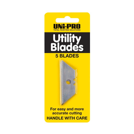 UNi-PRO Utility Blades 5 Pack - Steel - Super Sharp - Versatile Use