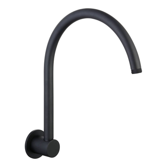 Mondella Resonance Gooseneck Shower Arm - 300mm - Matte Black - Durable