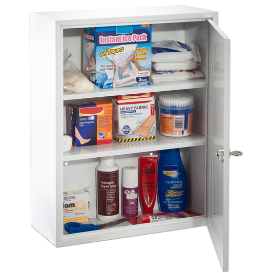 Sandleford First Aid Box - 360 x 452 x 150mm - Key Lockable - White – view 2