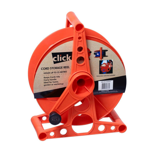 Click Extension Lead Reel 25m Polypropylene Neat Storage Solution - Auzzistore