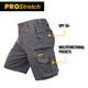 Dewalt Bennington Prostretch Shorts Size 36 - Grey - Breathable Fabric - 360° Movement