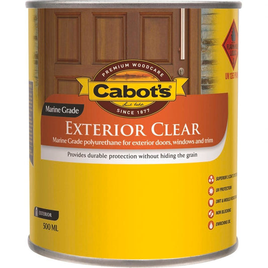 Cabot Exterior Clear Gloss Finish - 500ml Oil Based - UV Resistant - Auzzistore