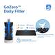 Philips Gozero Daily Straw Filtration Bottle XL 1065ml - Clear - Portable Hydration