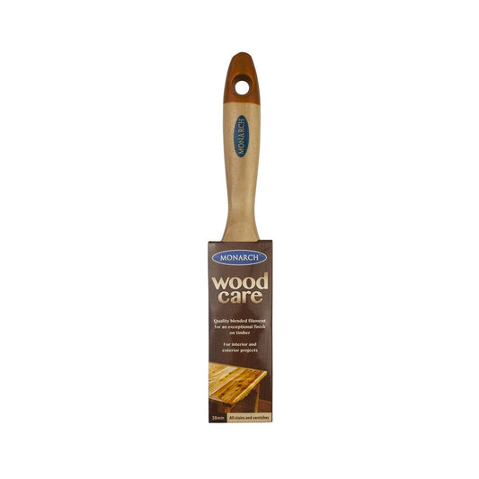 Monarch Woodcare Paint Brush - 38mm - Hog Bristle & Synthetic - No Brush Marks - Auzzistore