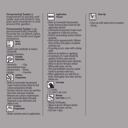 Crommelin Ornamental Sealer - 750ml - Waterborne - Quick Drying – view 2 - Auzzistore