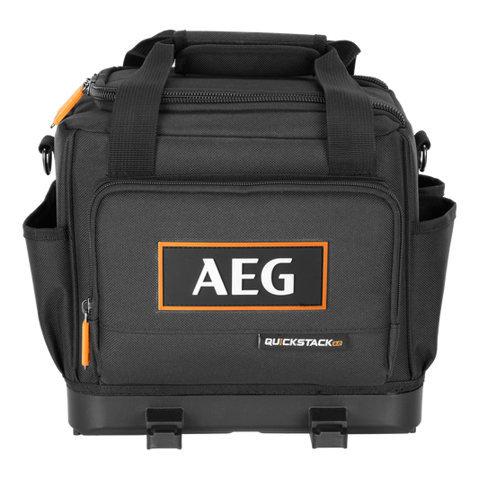 AEG Quickstack 2.0 Half Size Tool Bag - 273mm x 396mm x 364mm - Durable Fabric - Organised Storage - Auzzistore