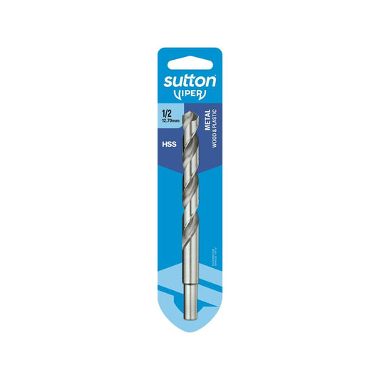Sutton Tools 1/2" Viper Jobber Drill Bit - M2 HSS - 152mm Length - Fast Drilling - Auzzistore