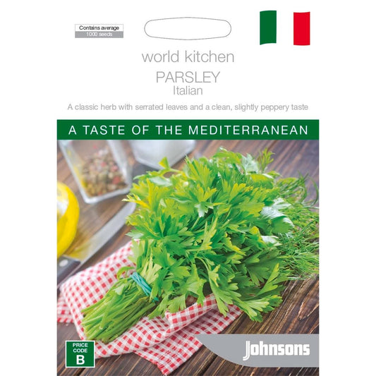 Johnsons Parsley Seeds - Italian Herb - 95mm - Easy to Grow - Auzzistore