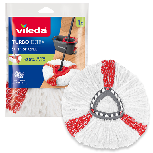 Vileda Easy Wring Mop Refill - 100% Microfibre - Hygienic Clean