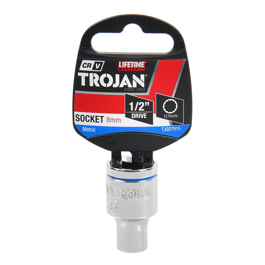 Trojan 8mm Loose Socket - 1/2" Drive - Chrome Vanadium - Durable Design – view 2 - Auzzistore
