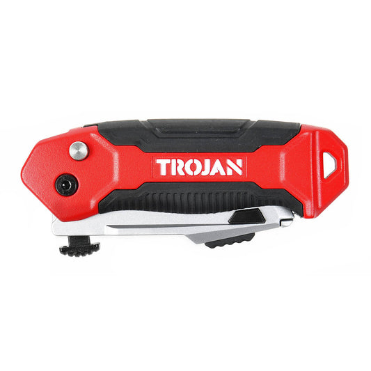 Trojan Folding Retractable Knife - Zinc Alloy - 210mm x 18.8mm x 13.5mm - Durable Utility Tool – view 2 - Auzzistore