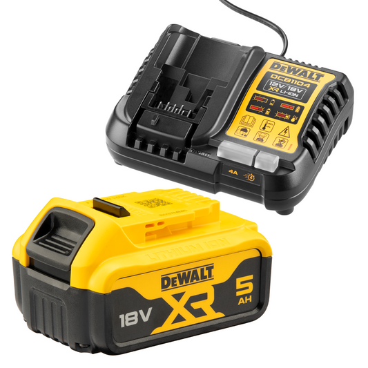 DeWALT 18V 5.0Ah Battery and Charger Starter Kit - Multi-Voltage - Lightweight