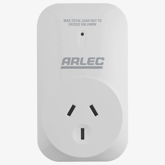 Arlec Remote Controlled Power Outlet - 1 Pack - 55mm x 95mm x 60mm - Auzzistore