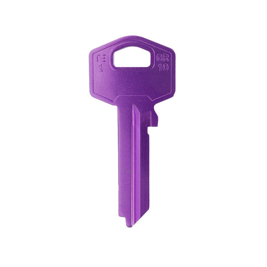 Ehi te2 gr10 Purple Blank Key - Key Blank for House, Padlock, Locker – view 2 - Auzzistore