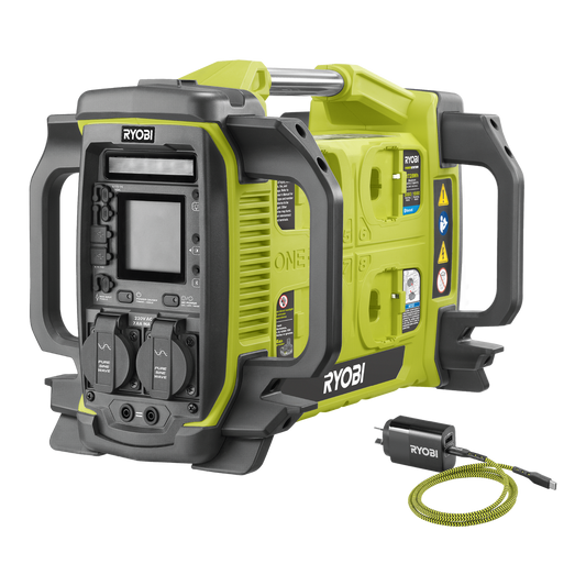Ryobi 18V ONE+ Powerstation 1800W - Portable Power Source - 300mm x 340mm x 480mm