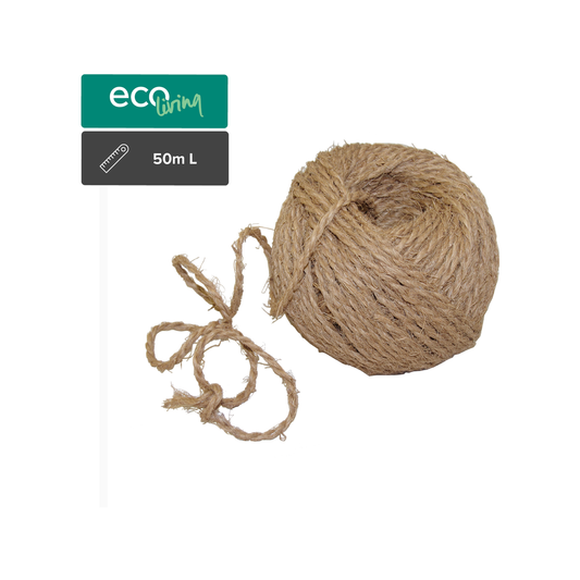 Pillar Natural Coir Twine Plant Tie - 50m - 3.5mm - Natural Coconut Fibre – view 2 - Auzzistore