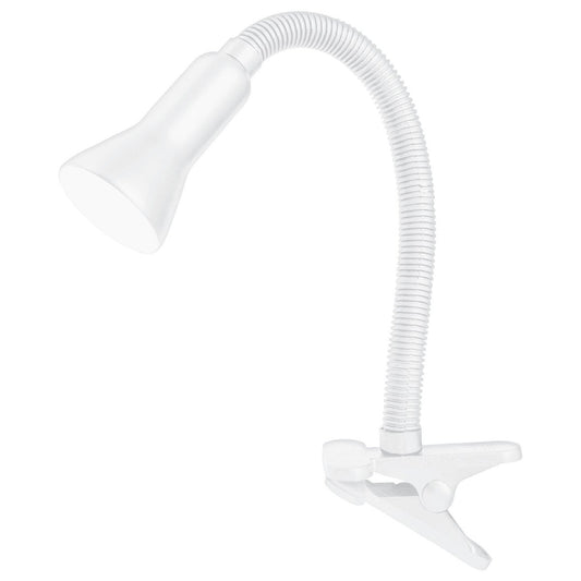 Brilliant Lighting Vito Clamp Lamp - 1 x 450mm - White - Flexible Neck