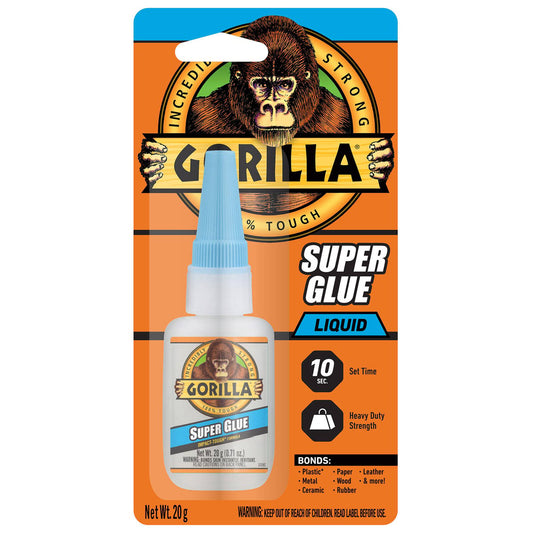 Gorilla Super Glue - 20g - Clear - Quick Drying - Impact Resistant