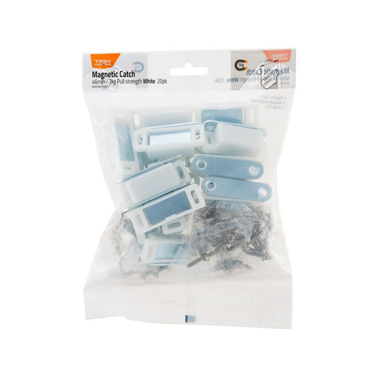 Taskmaster Magnetic Door Catches - 46mm - Plastic - Self Aligning - 20 Pack - Auzzistore