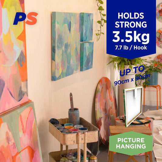 Permastik Extra Large Canvas Hangers - 90cm x 90cm - Plastic - 2 Pack – view 2 - Auzzistore