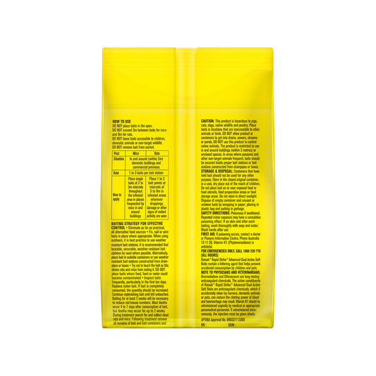 Ratsak Rapid Strike - 100g - Soft Bait - Dual Active Rodenticide – view 2 - Auzzistore
