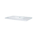 Estilo 900mm White Polymarble Vanity Top 1th Durable High Gloss Finish