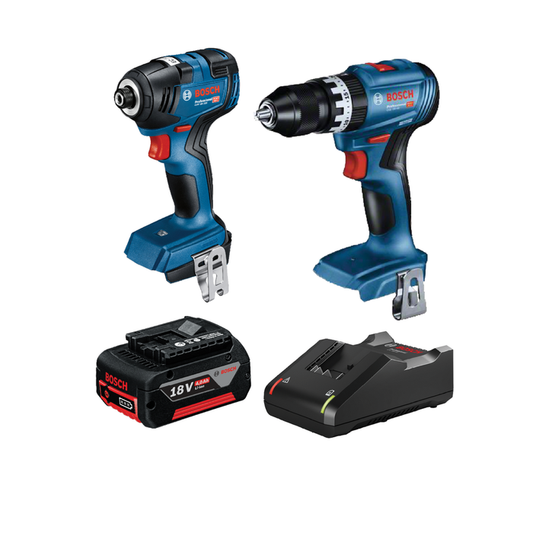 Bosch 18V Professional Brushless Combo Kit - 2 Piece - 5.0Ah Battery Included - Auzzistore