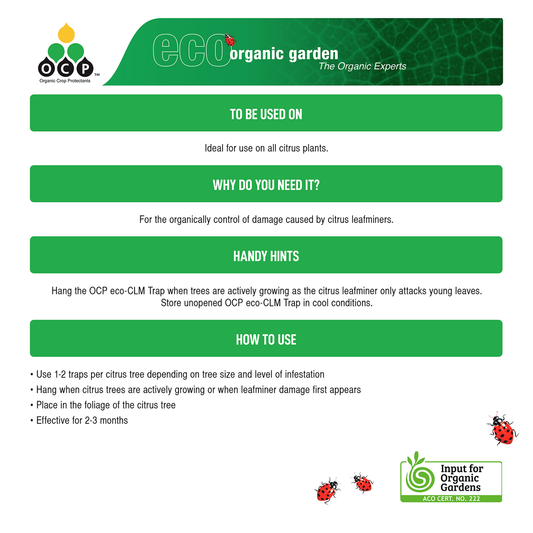 OCP Eco CLM Trap - Citrus Leafminer Control - 145mm - Non-Hazardous – view 2 - Auzzistore