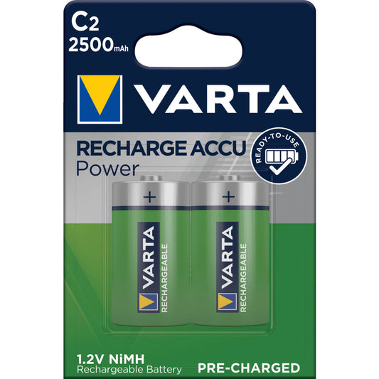 Varta Rechargeable Batteries - C Size - 2 Pack - Ready To Use