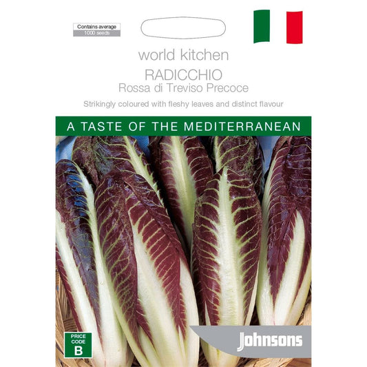 Johnsons Radicchio Rossa Di Treviso Seeds - 95mm - Unique Flavor - Easy Grow - Auzzistore