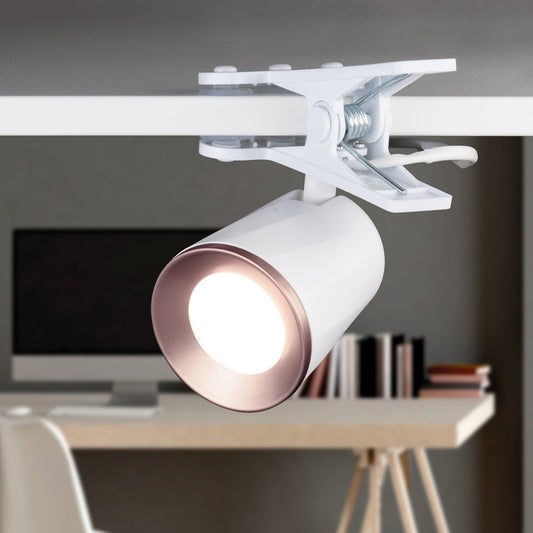 Verve Design 420lm LED Clip Lamp - 6W - Adjustable Shade - Silver – view 2