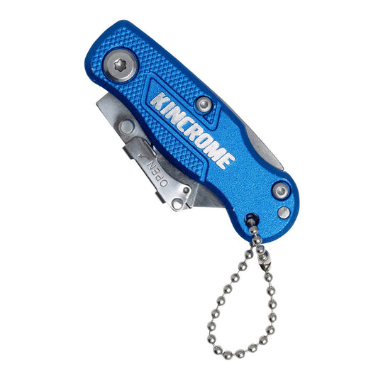 Kincrome Heavy Duty Mini Folding Utility Knife - 10 Spare Blades - 165mm x 88mm x 14mm – view 2 - Auzzistore