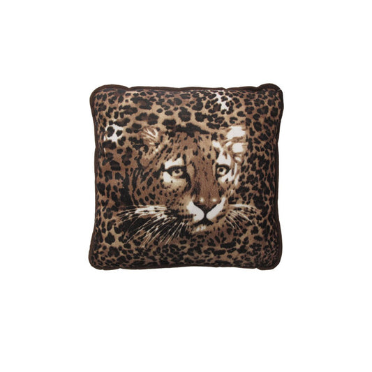 Africa Safari Cushion - Square Piped Edge - 36 x 36 cm - Leopard Print - Auzzistore