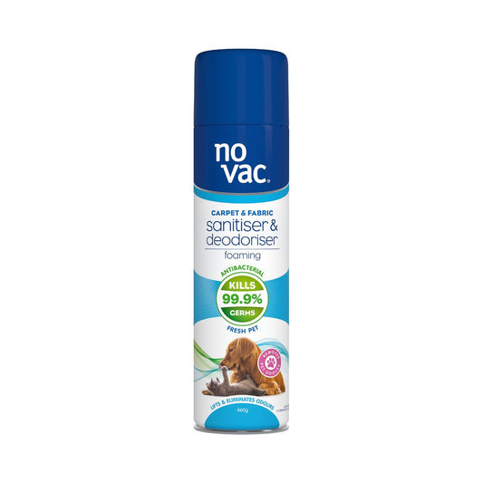 No Vac Fresh Pet Foaming Sanitiser & Deodoriser 460g - Kills 99.9% Germs
