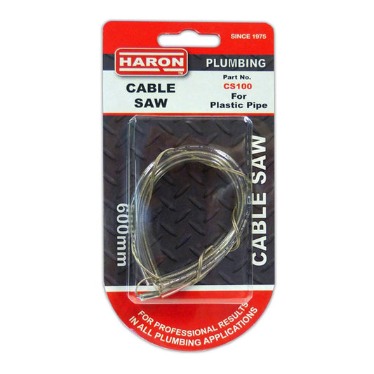 Haron 25 Saw Cable CS100 - 600mm PVC Pipe Cutter - Compact & Lightweight - Auzzistore