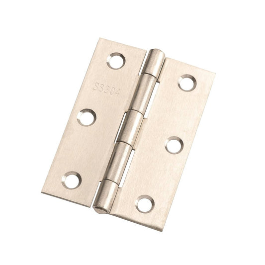 Lane Butt Hinge - 85 x 60 x 1 6mm - Satin Stainless Steel - Corrosion Resistant