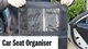 All Set Car Seat Organiser - 1 Pack - 400mm x 600mm - Black - Spacious Compartments