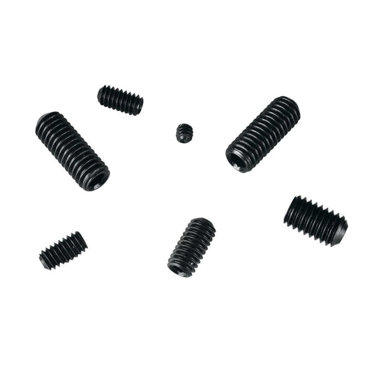 Pinnacle Grub Screw Set - 3/16" to 3/8" - Metal - Black Finish - 16 Pack - Auzzistore