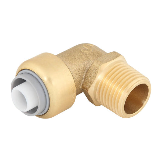 Smartex Pex Male Elbow Fitting - 16 x 15mm - Lead Free Brass - Push-Fit - Auzzistore