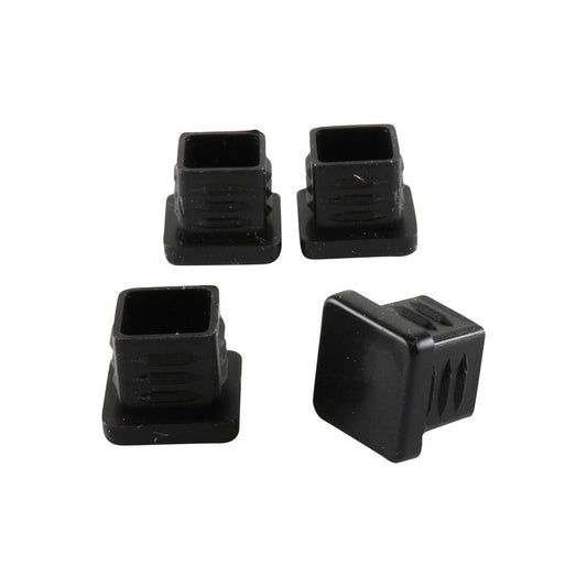Surface Gard 16mm Black Square Plastic Chair Tips 4 Pack - Floor Protection - Auzzistore