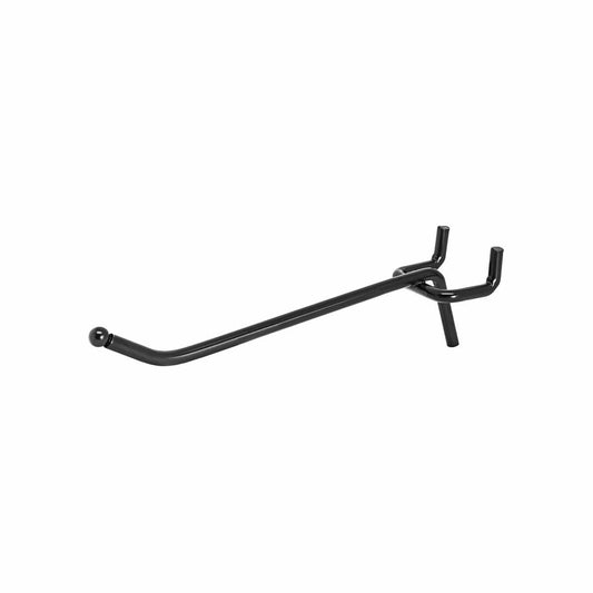 Pinnacle Medium Single Prong Pegboard Hook 20 Pack - 30mm x 35mm x 70mm - Gloss Black