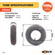 Move It 350 x 4 Replacement Inner Tube - Rubber - Easy To Install - Durable