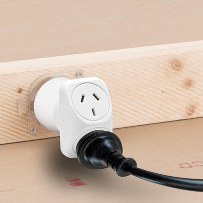 Click White Triangular Double Adaptor