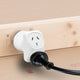 Click White Triangular Double Adaptor – view 3