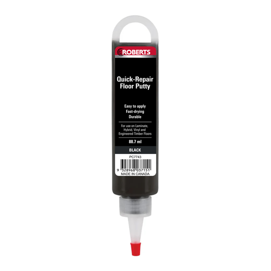 Roberts Quick Repair Floor Putty Black - 88ml - Acrylic - Fast Drying - Auzzistore