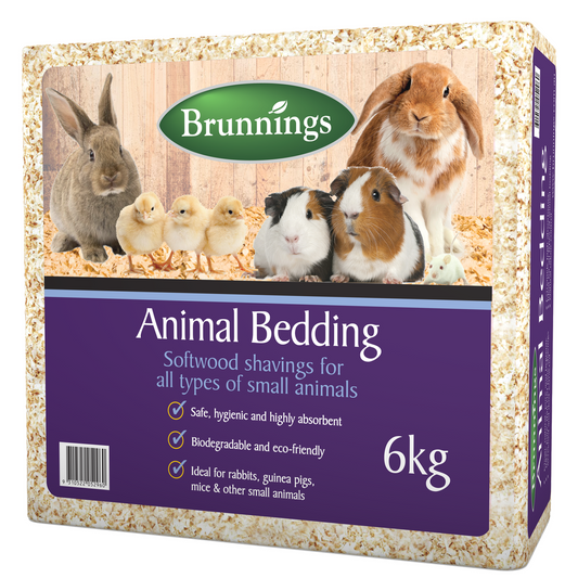 Brunnings Softwood Shavings Animal Bedding 6kg - 100% Pine - Hygienic