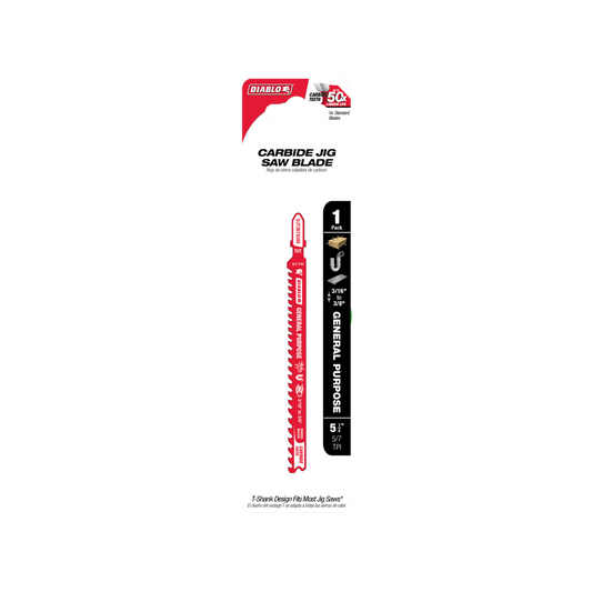 Diablo 132mm Tungsten Carbide Jig Saw Blade - General Purpose - Durable Cutting - Auzzistore