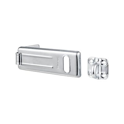 Master Lock Hasp - 112mm Hard Wrought Steel - Strong Cut Resistance