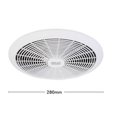 Arlec 200mm Exhaust Fan - Energy Efficient - Plastic - Easy Clean