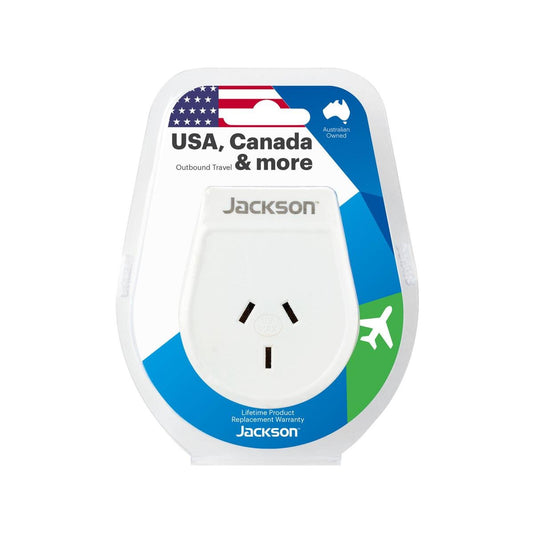 Jackson Outbound Travel Adaptor - Compact 56mm x 70mm - For USA & Canada